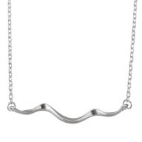 Sterling Silver Jewelry Necklace, Mixed Material, with 1.5 inch extender chain, plated & for woman 1mm Approx 15 Inch 