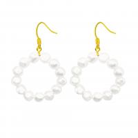 Boucle d'oreille en alliage de zinc en plastique perle, perle de plastique, Portable & bijoux de mode, plus de couleurs à choisir, 8mm, Vendu par paire