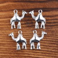 Pendentifs animaux en alliage de zinc, Chameau, Placage, Vintage & DIY, argent, 15*22mm, Vendu par PC