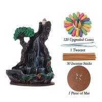 Incense Smoke Flow Backflow Holder Ceramic Incense Burner, Resin, handmade, for home and office & durable 