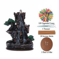 Incense Smoke Flow Backflow Holder Ceramic Incense Burner, Resin, handmade, for home and office & durable 