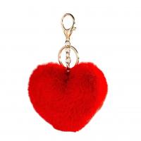 Plush Key Clasp, Heart, Unisex 70mm 