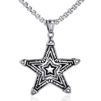 Pendentifs en titane, Acier titane, étoile, bijoux de mode, argent, Vendu par PC