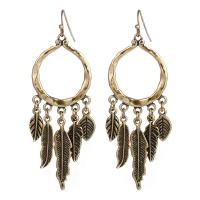 Fashion Fringe Earrings, Zinc Alloy, plated, folk style & for woman & hollow 