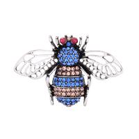 Zinc Alloy Jewelry Brooch, Insect, fashion jewelry & for woman & with rhinestone, 45mm 