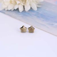 Zinc Alloy Large Hole Beads, Star, fashion jewelry & DIY, brown 