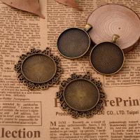 Zinc Alloy Pendant Cabochon Setting, fashion jewelry & DIY 