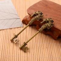 Zinc Alloy Key Pendants, fashion jewelry & DIY, antique bronze color 