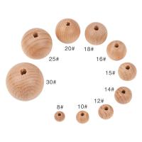 Original Holz Perlen, Buchenholz, rund, DIY, verkauft von PC