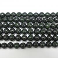 Goldstone Beads, Green Goldstone, Round, polished, DIY 