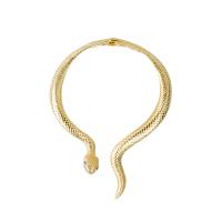 Collier de vetement, alliage de zinc, serpent, Placage de couleur d'or, pour femme, 59cm, Vendu par PC