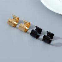 boucle d'oreille de clip en inox, Acier, bijoux de mode, plus de couleurs à choisir, 1cm, Vendu par paire