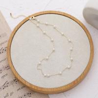 Zinc Alloy Necklace, with Plastic Pearl, fashion jewelry & for woman, 435mm 