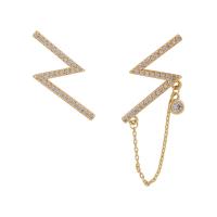 Cubic Zirconia Micro Pave Brass Earring, fashion jewelry & micro pave cubic zirconia & for woman 