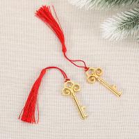 Zinc Alloy Key Pendants, fashion jewelry & DIY, golden 