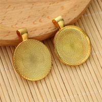 Zinc Alloy Pendant Cabochon Setting, fashion jewelry & DIY, golden, 25MM 