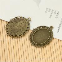 Zinc Alloy Pendant Cabochon Setting, fashion jewelry & DIY, antique bronze color, 25MM 