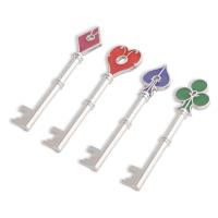 Zinc Alloy Key Pendants, plated, mixed colors 