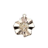 Pendentifs en laiton de fleur, Placage de couleur d'or, DIY Vendu par PC