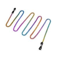 metal Cadena de gafas, con silicona, chapado, anti-skidding & Joyería & para mujer, multicolor, 800x3mm, longitud:31.49 Inch, Vendido por UD