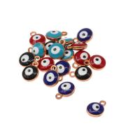 Zink-Legierung Evil Eye Anhänger, Zinklegierung, rund, plattiert, DIY & Halloween Schmuck, keine, 11*8*4mm, Bohrung:ca. 1mm, 100PCs/Tasche, verkauft von Tasche