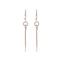 Boucles d'oreilles en acier titane, Placage de couleur d'or, styles différents pour le choix & pour femme & avec strass, 55mm,75mm,67mm,100mm,49mm,73mm, Vendu par paire