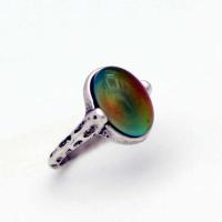 bague d'humeur en émail, alliage de zinc, avec pierre gemme en verre, Placage, bijoux de mode & unisexe & normes différentes pour le choix, plus de couleurs à choisir, Vendu par PC