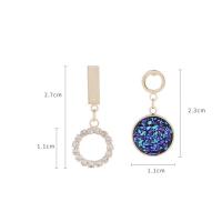 Asymmetric Earrings, Zinc Alloy, fashion jewelry & for woman & with rhinestone 