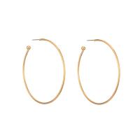 Zinc Alloy Hoop Earring, gold color plated & for woman 