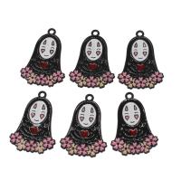 Fashion Halloween Pendant, Zinc Alloy, Ghost, plated, DIY, black, 28.5*34*2mm Approx 2mm 