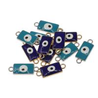 Emaille Zink Legierung Connector, Zinklegierung, Rechteck, plattiert, DIY, keine, 22*9*3mm, Bohrung:ca. 1mm, 100PCs/Tasche, verkauft von Tasche