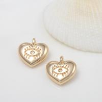 Colgante de Micro Pavé de Zirconía Cúbica, metal, Corazón, chapado en color dorado, diferentes estilos para la opción & micro arcilla de zirconia cúbica, 10x10mm,10x11mm, agujero:aproximado 1.5mm,2mm, Vendido por UD