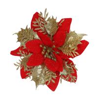 Kunststoff Weihnachten künstliche Blume, mit Stoff, Modeschmuck & für Frau, keine, 140mm, 10PCs/Menge, verkauft von Menge