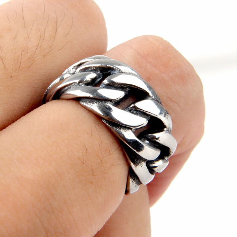 Titanium Steel Finger Ring, polished, different size for choice & for man, Sold By PC