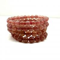 Quartz Bracelets, Strawberry Quartz, fashion jewelry, brown 