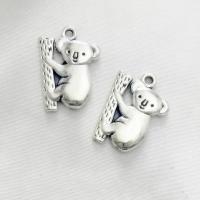 Zinc Alloy Jewelry Pendants, Koala, antique silver color plated, DIY 