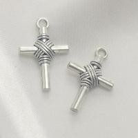 Zinc Alloy Cross Pendants, antique silver color plated, DIY 