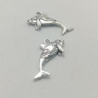 Zinc Alloy Jewelry Pendants, Fish, antique silver color plated, DIY 