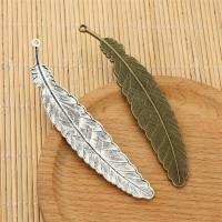 Zinc Alloy Feather Pendants, DIY 