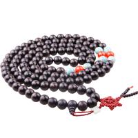 Schwarz Sandelholz Armband, rund, buddhistischer Schmuck & unisex, 12mm, 108PCs/Strang, verkauft von Strang