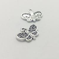 Zinc Alloy Jewelry Pendants, Butterfly, antique silver color plated, DIY 