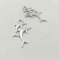 Zinc Alloy Jewelry Pendants, Dolphin, antique silver color plated, DIY 