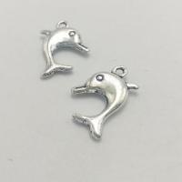 Zinc Alloy Jewelry Pendants, Dolphin, antique silver color plated, DIY 