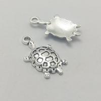 Zinc Alloy Jewelry Pendants, Turtle, antique silver color plated, DIY 