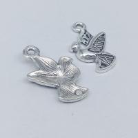 Zinc Alloy Jewelry Pendants, Bird, antique silver color plated, DIY 