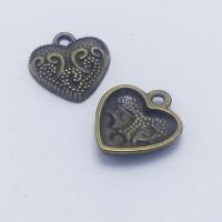 Colgantes de Aleación de Zinc en Forma de Corazón, chapado, Bricolaje, más colores para la opción, 17x15x1.6mm, Vendido por UD