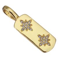 Cubic Zirconia Micro Pave Brass Pendant, gold color plated, micro pave cubic zirconia Approx 