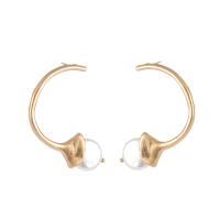 Pendientes de Perno de Aleación de Zinc, chapado en color dorado, para mujer, Blanco, 35x40mm, Vendido por Par