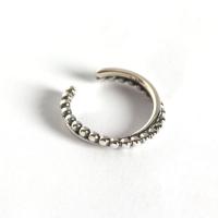 Anillo de Plata Ley, Plata de ley 925, chapado en color de plata antigua, ajustable & para mujer, 17mm, tamaño:6.5, Vendido por UD