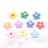 Soft PVC Pendant, Flower, fashion jewelry & Unisex 22mm 